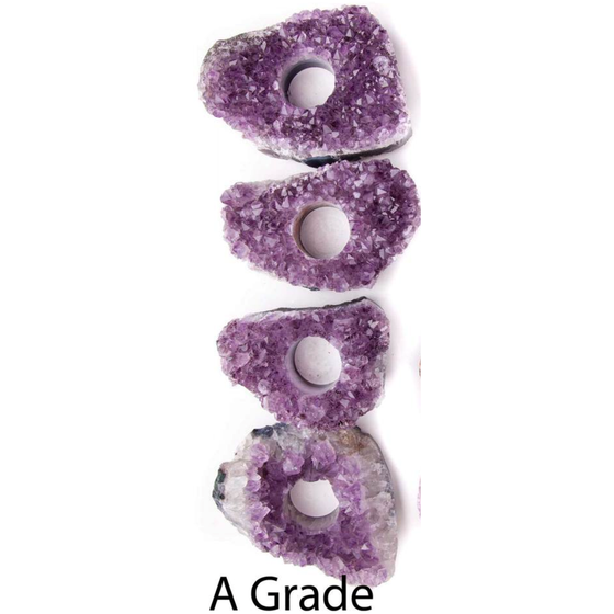 Amethyst Cluster Candle Holder.